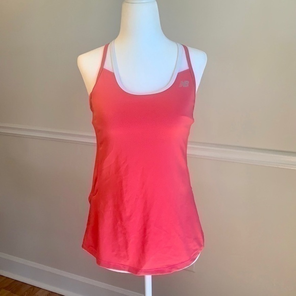 NEW BALANCE Racerback Zipped Pocket Tank Top S